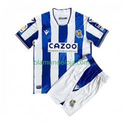 Camisola Real Sociedad Criança Equipamento Primeiro 2022-2023 Manga Curta